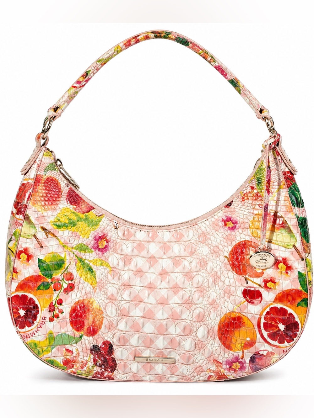 Brahmin Bekka Leather Shoulder Bag Fruit Salad Ombre Melbourne tote